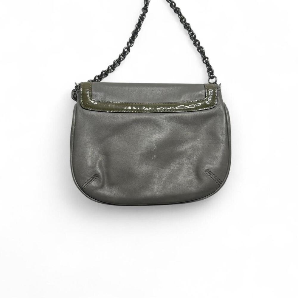 Vintage Coach Kristin Spectator Leather Grey Chanel crossbody bag coach tagchain - Picture 5 of 8